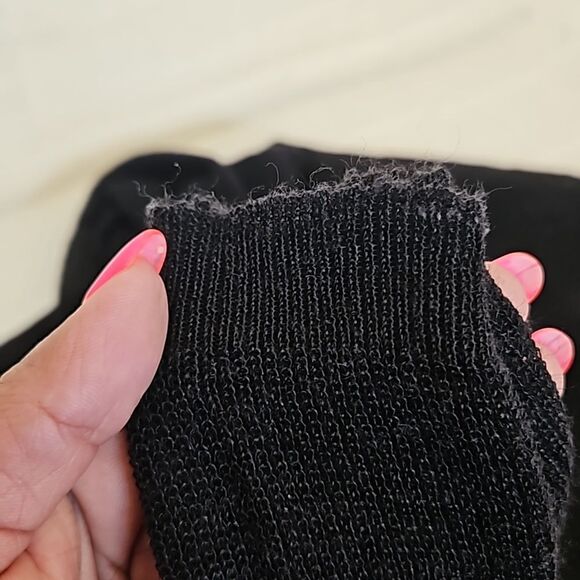 Sweet Baby Gal Women's Knitted Sheer Long Sleeves Top S/M Black - Picture 10 of 16